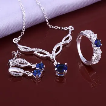 

925 sterling silver jewelry set, fashion jewelry set Earring 507 Necklace 534 Ring 399-8 /ifgaqwna iqyarifa S639