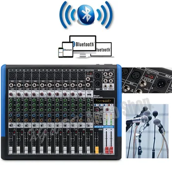 Sound Mixing Console with USB Bluetooth Record +48V Phantom Power Monitor Paths Digital Effect 12 Channel Audio Mixer
Sound Mixing Console with USB Bluetooth Record +48V Phantom Power Monitor Paths Digital Effect 12 Channel Audio Mixer
