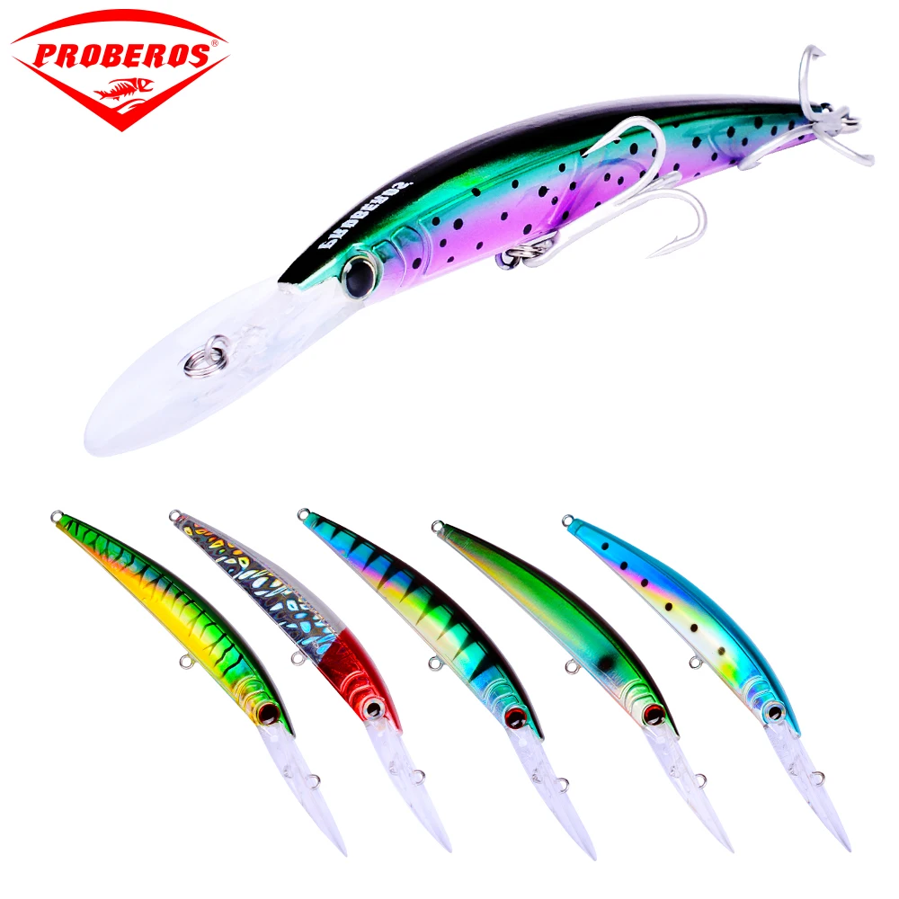 10pcs/lot New Arrival Fishing Lure 10 Colors Bass Crank Bait 7"-17.78cm/0.963oz-27.31g with 2/0# Hooks Fishing Baits
10pcs/lot New Arrival Fishing Lure 10 Colors Bass Crank Bait 7"-17.78cm/0.963oz-27.31g with 2/0# Hooks Fishing Baits