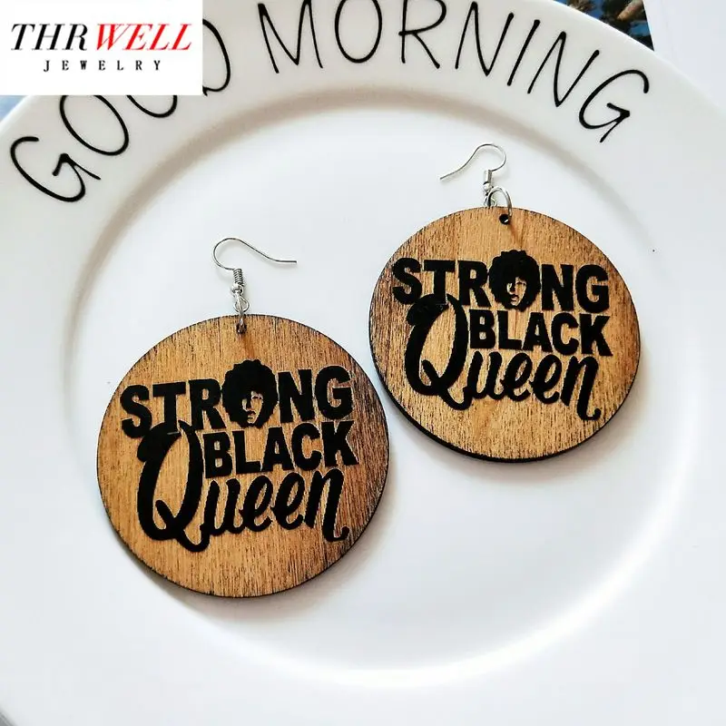 THRWELL Girls Big African Ergraving Rourd Wood Earrings Letters Ethnic Party Pendant Drop Queen Earrings for Women
THRWELL Girls Big African Ergraving Rourd Wood Earrings Letters Ethnic Party Pendant Drop Queen Earrings for Women