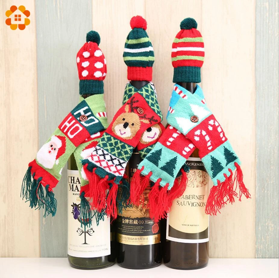 1set 2pcs Cute Christmas Bottle Sets Santa Claus/Deer/ Wine Bottle Cover Holders DIY Christmas Table Decorations Supplies
1set 2pcs Cute Christmas Bottle Sets Santa Claus/Deer/ Wine Bottle Cover Holders DIY Christmas Table Decorations Supplies