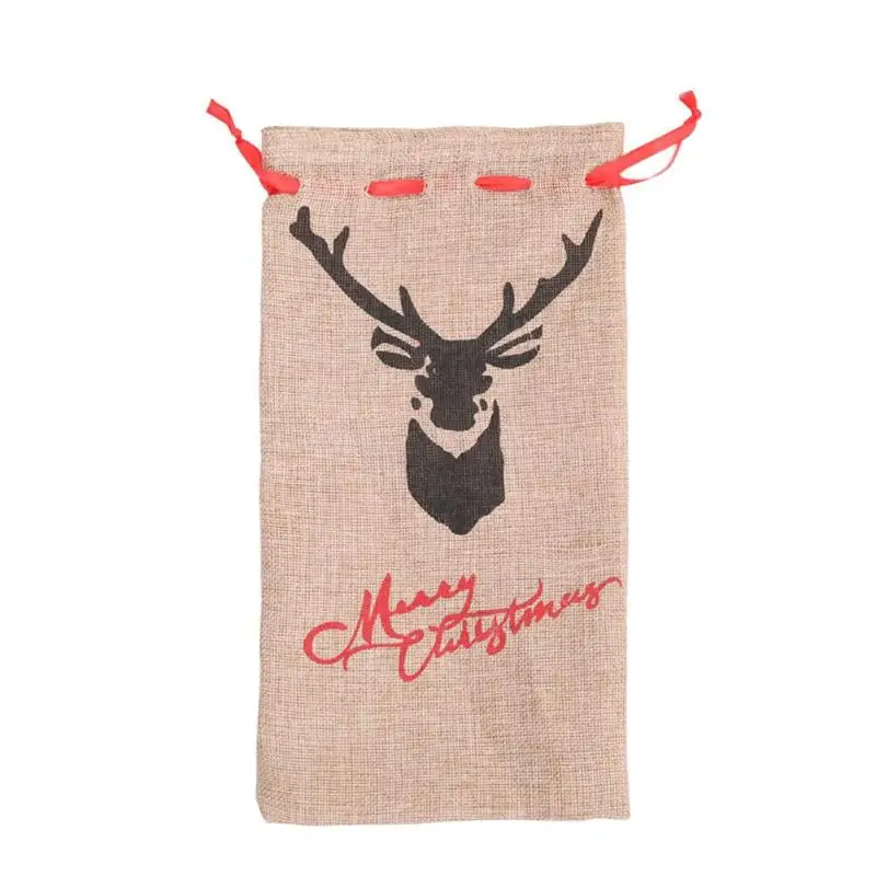 1PC Retro Jute Burlap Christmas Wine Bottle Cover Elk Printed Linen Gift Bag Christmas Decoration For Home Table Dinner Decor
1PC Retro Jute Burlap Christmas Wine Bottle Cover Elk Printed Linen Gift Bag Christmas Decoration For Home Table Dinner Decor