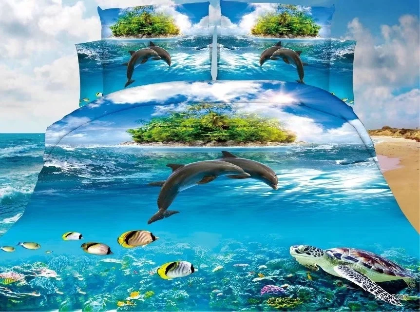 Sea World 3D Painting 4pcs Bedding Set King Size Duvet Cover Set Comforter Cover +Bed Sheet+Double Pillowcase
Sea World 3D Painting 4pcs Bedding Set King Size Duvet Cover Set Comforter Cover +Bed Sheet+Double Pillowcase
