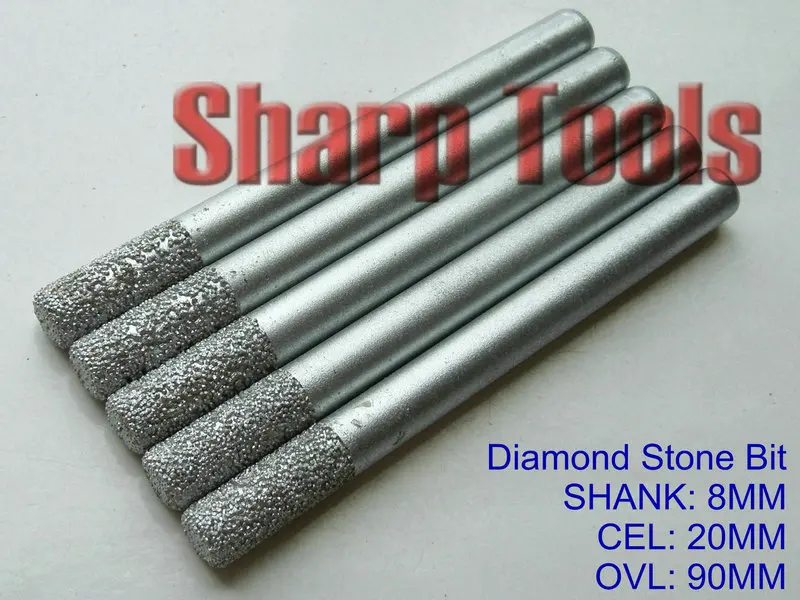 Durable! 8*20*90mm Flat Diamond Stone Tools, 5pc/lot CNC Router Bit 8mm End Milling Cutter for Granite Engraving Cutting Machine
Durable! 8*20*90mm Flat Diamond Stone Tools, 5pc/lot CNC Router Bit 8mm End Milling Cutter for Granite Engraving Cutting Machine