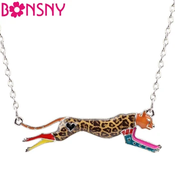 Bonsny Enamel Jungle Jumping Leopard Panther Necklace Pendant Chain Collar Unique Animal Jewelry For Women Girls Gift Wholesale
Bonsny Enamel Jungle Jumping Leopard Panther Necklace Pendant Chain Collar Unique Animal Jewelry For Women Girls Gift Wholesale