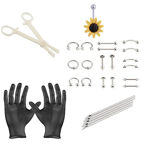 Professional Body Piercing Tool Kit Ear Nose Navel Nipple Stainless Steel Needles Set
Professional Body Piercing Tool Kit Ear Nose Navel Nipple Stainless Steel Needles Set