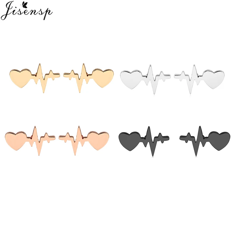 Jisensp Medical ECG Heartbeat Stud Earrings for Women Nurse Gold Stainless Steel Jewelry Love Heart Earrings Bijoux Brincos
Jisensp Medical ECG Heartbeat Stud Earrings for Women Nurse Gold Stainless Steel Jewelry Love Heart Earrings Bijoux Brincos