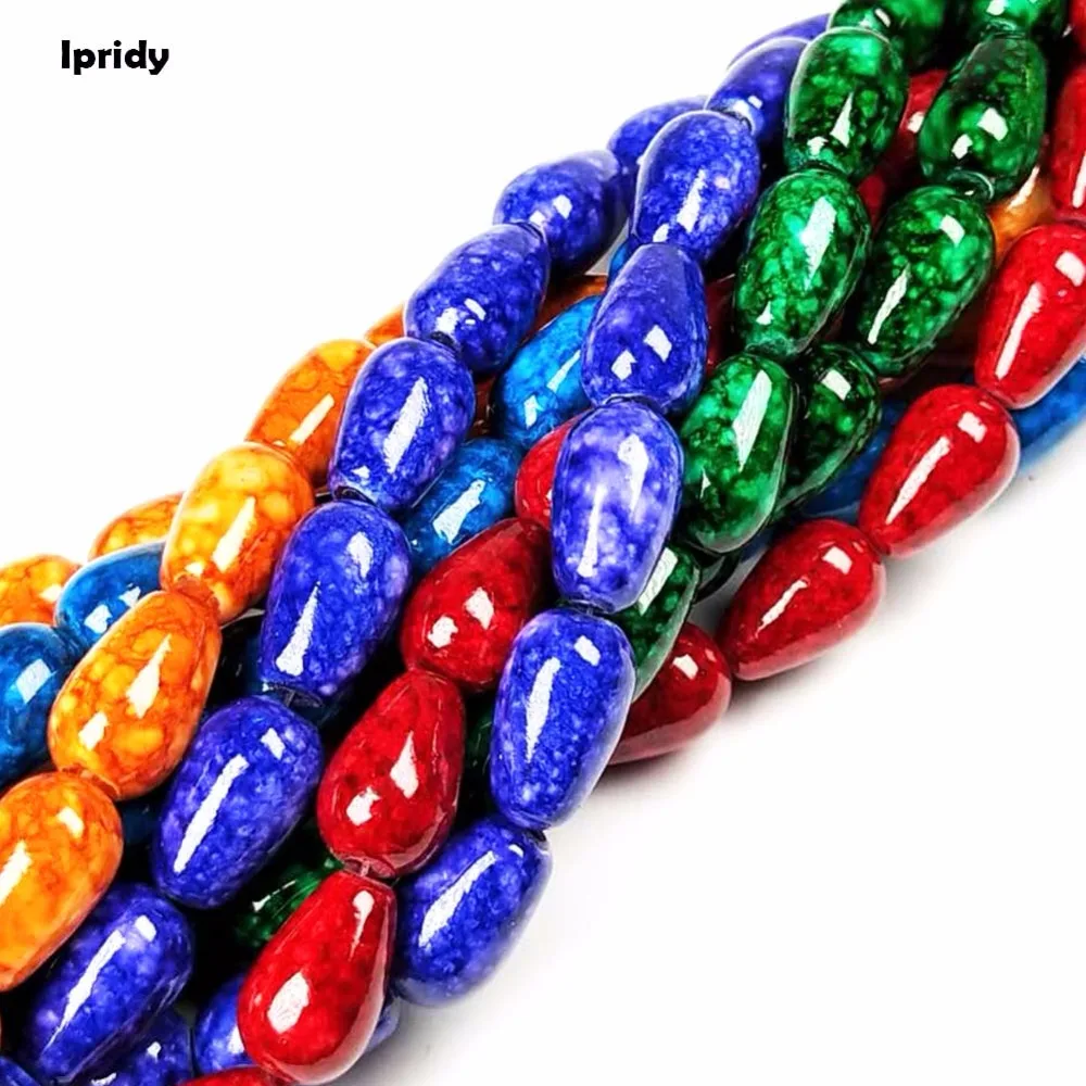 Ipridy Explosion Monochrome effect Mixed Color Spray Painted Teardrop Glass Bead Strands, 8*13mm Hole: 1.5mm 5 strands/lot
Ipridy Explosion Monochrome effect Mixed Color Spray Painted Teardrop Glass Bead Strands, 8*13mm Hole: 1.5mm 5 strands/lot