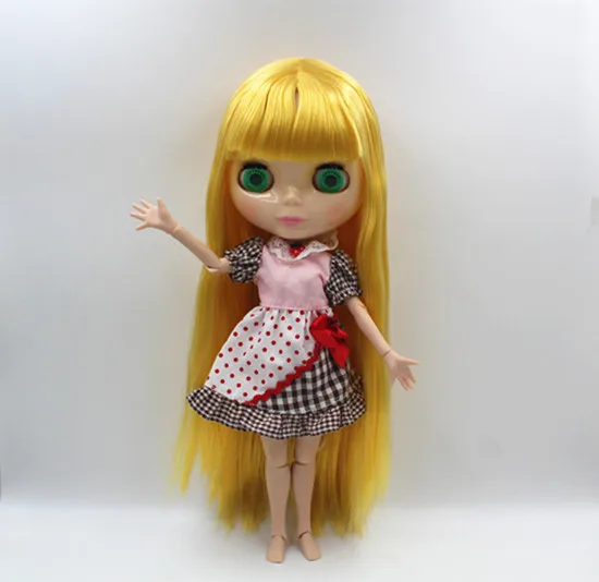 Blygirl Blyth doll Yellow bangs straight hair joint body nude doll 19 joint body DIY doll can change makeup toy gift
Blygirl Blyth doll Yellow bangs straight hair joint body nude doll 19 joint body DIY doll can change makeup toy gift