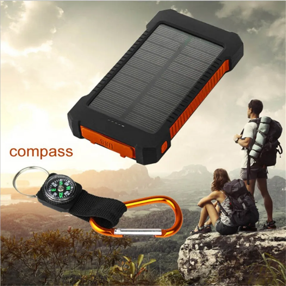 Solar Power Bank Waterproof Solar Charger 2 USB Ports External Charger Powerbank for Xiaomi Smartphone with LED Light
Solar Power Bank Waterproof Solar Charger 2 USB Ports External Charger Powerbank for Xiaomi Smartphone with LED Light