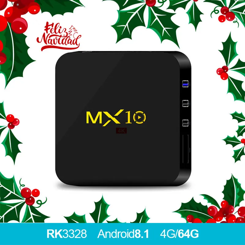 MX10 Android 8.1 tv box 4GB/32GB RK3328 Quad-Core 2.4G WiFi 100M LAN VP9 H.265 HDR10 4K USB 3.0 pk X96max tv box
MX10 Android 8.1 tv box 4GB/32GB RK3328 Quad-Core 2.4G WiFi 100M LAN VP9 H.265 HDR10 4K USB 3.0 pk X96max tv box