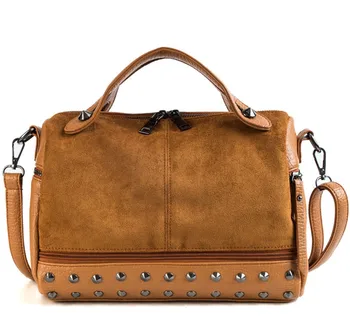 New Vintage Nubuck Leather Ladies Handbags Rivet Larg Women Bags Saddle bag Shoulder Messenger Bag Motorcycle Top-Handle Totes
New Vintage Nubuck Leather Ladies Handbags Rivet Larg Women Bags Saddle bag Shoulder Messenger Bag Motorcycle Top-Handle Totes