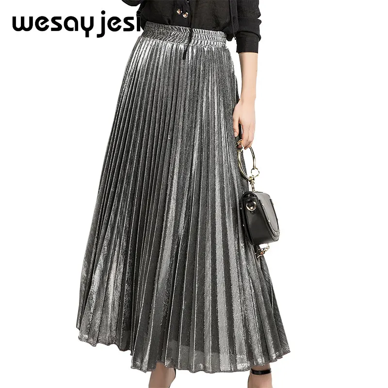 Gold ruffle skirts Women plus size S-XXL school skirt harajuku style autumn 2018 women A-line Ankle-length High Waist Summer
Gold ruffle skirts Women plus size S-XXL school skirt harajuku style autumn 2018 women A-line Ankle-length High Waist Summer