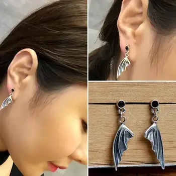 Gothic Steampunk Style Real Antique 925 Sterling Silver Vintage Bat Feather Drop Earrings For Womens Jewellery Allergy Free
Gothic Steampunk Style Real Antique 925 Sterling Silver Vintage Bat Feather Drop Earrings For Womens Jewellery Allergy Free