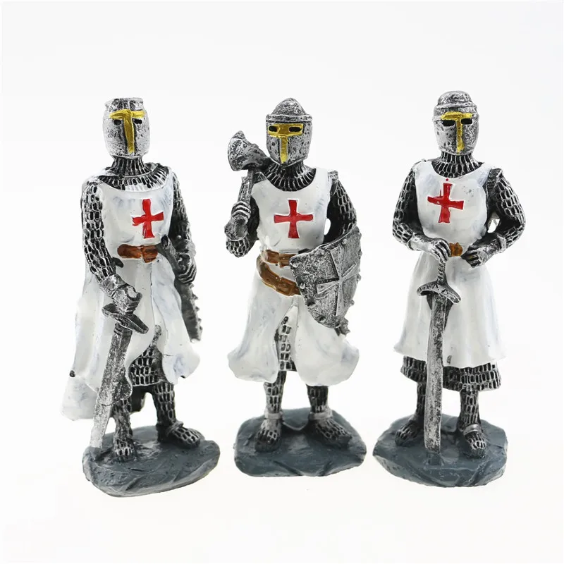 

10cm Height,Middle Ages Knights Templar 3D Stereoscopic Resin Decoration,Malta Souvenirs