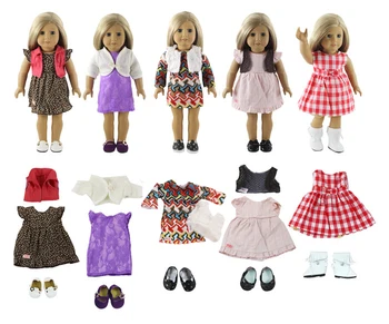 Lot 10 Item=5 Set Doll Clothes+ 5 Pair Shoes for 18 Inch American Doll Doll Handmade Casual Wear 
Lot 10 Item=5 Set Doll Clothes+ 5 Pair Shoes for 18 Inch American Doll Doll Handmade Casual Wear