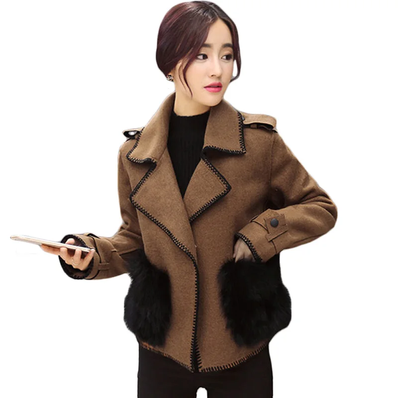 Spring Autumn Fashion Noble Notched Turn Down Collar Short Wool Bend Jacket Coat Fur Pockets Ladies Overcoat with Epaulets XH765
Spring Autumn Fashion Noble Notched Turn Down Collar Short Wool Bend Jacket Coat Fur Pockets Ladies Overcoat with Epaulets XH765