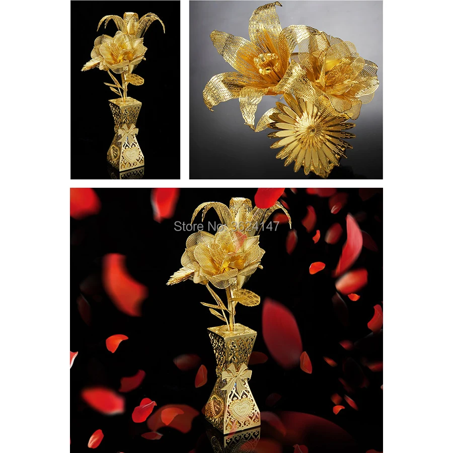 3D Metal Puzzle Romantic Flower Building Model Kits DIY Miniature Laser Cut Assemble Jigsaw Educational Toys for Kids and adult
3D Metal Puzzle Romantic Flower Building Model Kits DIY Miniature Laser Cut Assemble Jigsaw Educational Toys for Kids and adult