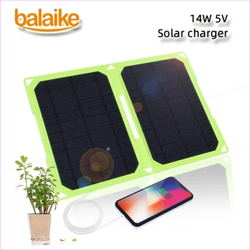 Balaike solar battery charger 14W 5V Solar Panel Green Folding Charger Mobile Power contain 2 pcs panel solar for mobile phone
Balaike solar battery charger 14W 5V Solar Panel Green Folding Charger Mobile Power contain 2 pcs panel solar for mobile phone