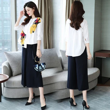 Print Cotton Hemp 2 Piece Set Women Casual Women's Summer Suit Conjunto Feminino Top&pants Set Year-old Female Costume Ukraine
Print Cotton Hemp 2 Piece Set Women Casual Women's Summer Suit Conjunto Feminino Top&pants Set Year-old Female Costume Ukraine