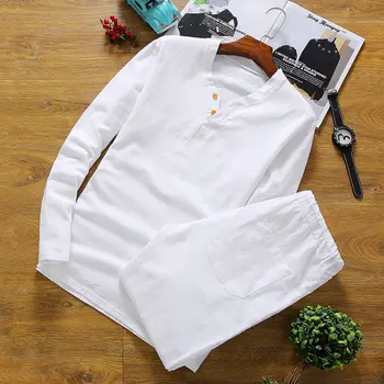 Men's Pajamas Summer Cotton Linen Long sleeve trousers pyjamas Sleepwear Mens Pajamas Set mens pyjama
Men's Pajamas Summer Cotton Linen Long sleeve trousers pyjamas Sleepwear Mens Pajamas Set mens pyjama