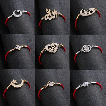 Cute Allah Muslim Religious Heart Moon Bracelet for Women's Eid al-Fitr Jewels of Fatima Eye of Evil Spirit Gift Wholesale
Cute Allah Muslim Religious Heart Moon Bracelet for Women's Eid al-Fitr Jewels of Fatima Eye of Evil Spirit Gift Wholesale