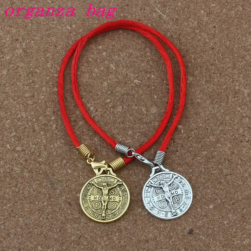 20pcs Saint Jesus Benedict Nursia Patron Medal Crucifix Cross Zinc Alloy Charms Pendants Bracelet 2colors Available B-84 | Украшения и