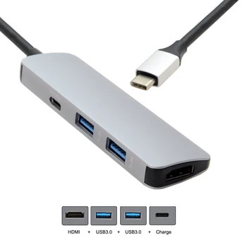 Jimier USB-C Type-C to HDMI & 2 Ports HUB & Female Charger Multiport Docking Adapter Cable USB-C Digital AV Multiport Adapter 
Jimier USB-C Type-C to HDMI & 2 Ports HUB & Female Charger Multiport Docking Adapter Cable USB-C Digital AV Multiport Adapter