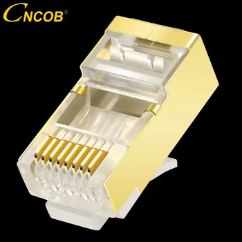 CNCOB Cat6 FTP gold-plated shielded cable connector RJ-45 modular Ethernet connector network crystal head 8P8C rj45 connector
CNCOB Cat6 FTP gold-plated shielded cable connector RJ-45 modular Ethernet connector network crystal head 8P8C rj45 connector