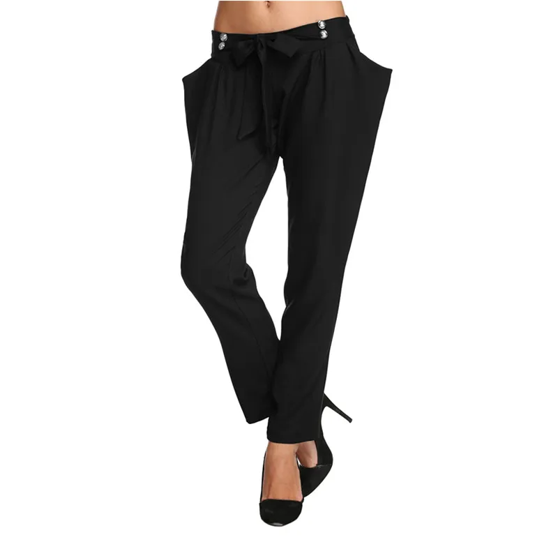 Spring Summer Women Solid Ankle-lenght Casual Pants Bowknot Button Fashion Lady Slim Trousers
Spring Summer Women Solid Ankle-lenght Casual Pants Bowknot Button Fashion Lady Slim Trousers