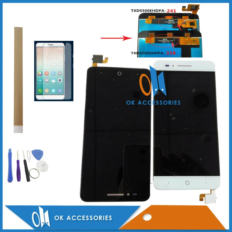 5 Inches White Black Color 100% Tested For ZTE Voyage Blade A610 LCD Display+Touch Screen Digitizer Assembly With Kit
5 Inches White Black Color 100% Tested For ZTE Voyage Blade A610 LCD Display+Touch Screen Digitizer Assembly With Kit