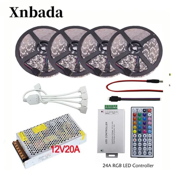 DC12V 5M-20M 60led/m 5050 SMD RGB Led Strip Set Led Flexible Light + 44# 24A RGB Led controller + Power Adapter Free shipping
DC12V 5M-20M 60led/m 5050 SMD RGB Led Strip Set Led Flexible Light + 44# 24A RGB Led controller + Power Adapter Free shipping