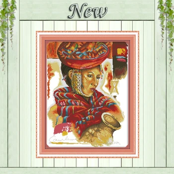Beauty Woman and clay pot painting Counted Print on canvas DMC 11CT 14CT Cross Stitch kits Needlework Sets embroidery Home Decor
Beauty Woman and clay pot painting Counted Print on canvas DMC 11CT 14CT Cross Stitch kits Needlework Sets embroidery Home Decor