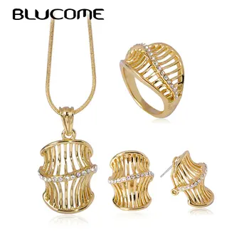 Blucome Crystal Rhinestone Square Jewelry Sets Gold Color Fine Wedding Jewelry Elegant Classic Enamel Necklace Earring Ring Set
Blucome Crystal Rhinestone Square Jewelry Sets Gold Color Fine Wedding Jewelry Elegant Classic Enamel Necklace Earring Ring Set