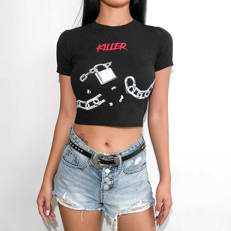 YYXZ Summer Western Style Fashion Cute Slim Print Short Sleeve Lady Tee SML Woman Casual Short Cotton T-Shirt 2019 Crop Top
YYXZ Summer Western Style Fashion Cute Slim Print Short Sleeve Lady Tee SML Woman Casual Short Cotton T-Shirt 2019 Crop Top