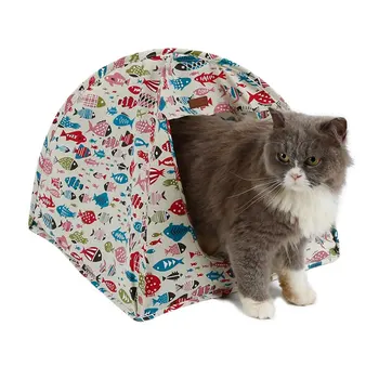 Portable Pet Tent bed Cute Fish DesignCat Puppy House Foldable Waterproof Cave Washable Cotton Canvas for indoor cats
Portable Pet Tent bed Cute Fish DesignCat Puppy House Foldable Waterproof Cave Washable Cotton Canvas for indoor cats