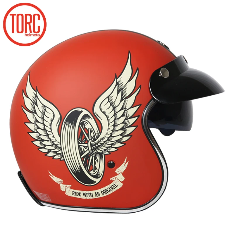 Фото Torc t57 3/4 с открытым лицом Винтаж scotter moto rbike rcycle шлем capacete cascos Ретро - купить