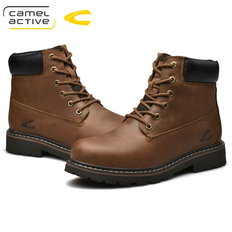 Camel Active New Winter Boots Outdoor Lace-up Hiking Shoes For Men Comfortable Anti-skid Warm Mountain Climbing Trekking | Спорт и