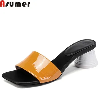 ASUMER 2020 new women slippers casual genuine leather shoes women thick high heels shoes female classic women sandals
ASUMER 2020 new women slippers casual genuine leather shoes women thick high heels shoes female classic women sandals