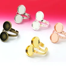 6pcs 10/12mm Popular couples Adjustable Two Ring Blank Bezel Setting Tray Cabochons Antique Bronze/Rhodium Silver/Gold Diy Parts
6pcs 10/12mm Popular couples Adjustable Two Ring Blank Bezel Setting Tray Cabochons Antique Bronze/Rhodium Silver/Gold Diy Parts