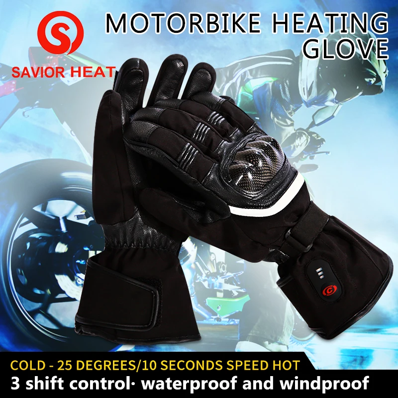 SAVIOR HEAT motorbike heating glove outdoor riding racing full fingers keep warm 40-65 degree 3 level men women SHGS28C EN13594
SAVIOR HEAT motorbike heating glove outdoor riding racing full fingers keep warm 40-65 degree 3 level men women SHGS28C EN13594