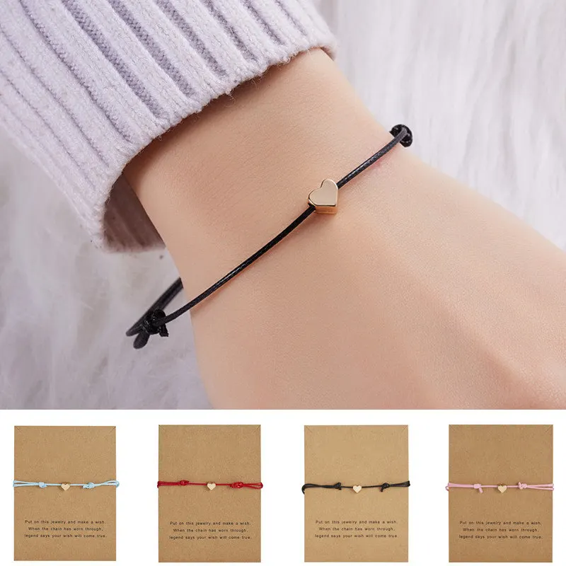 Adjustable Rope Chain Heart Woven Bracelet For Women Fashion Jewelry Simple Lucky Bracelet Party Wedding Accessories Gift
Adjustable Rope Chain Heart Woven Bracelet For Women Fashion Jewelry Simple Lucky Bracelet Party Wedding Accessories Gift
