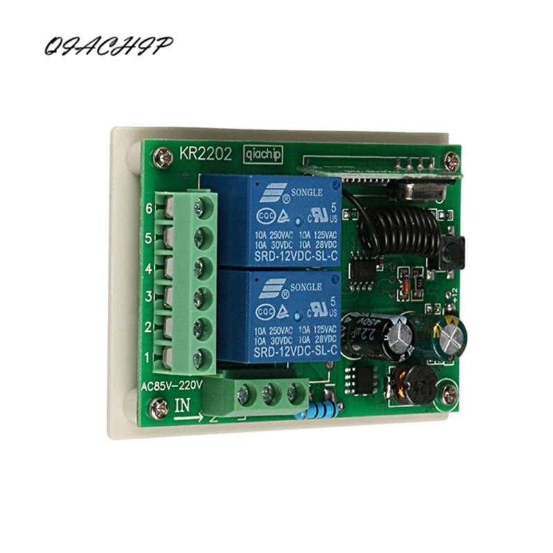 

QIACHIP 433Mhz Universal Wireless Remote Control Switch DC relay Receiver Module For 1527 learning code 433 Mhz Transmitter Z2
