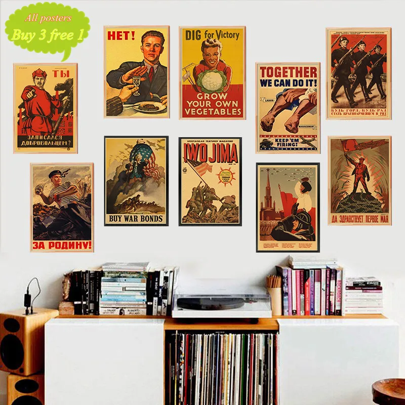 World war II Leninist political propaganda Soviet Union USSR poster Retro kraft paper wall Decorative
World war II Leninist political propaganda Soviet Union USSR poster Retro kraft paper wall Decorative