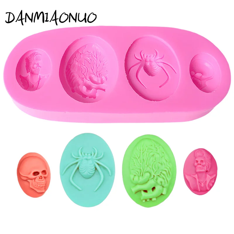 DIY пищевой класс Shantou мозг паук плитка шоколада 3d формы для мыла инструменты
