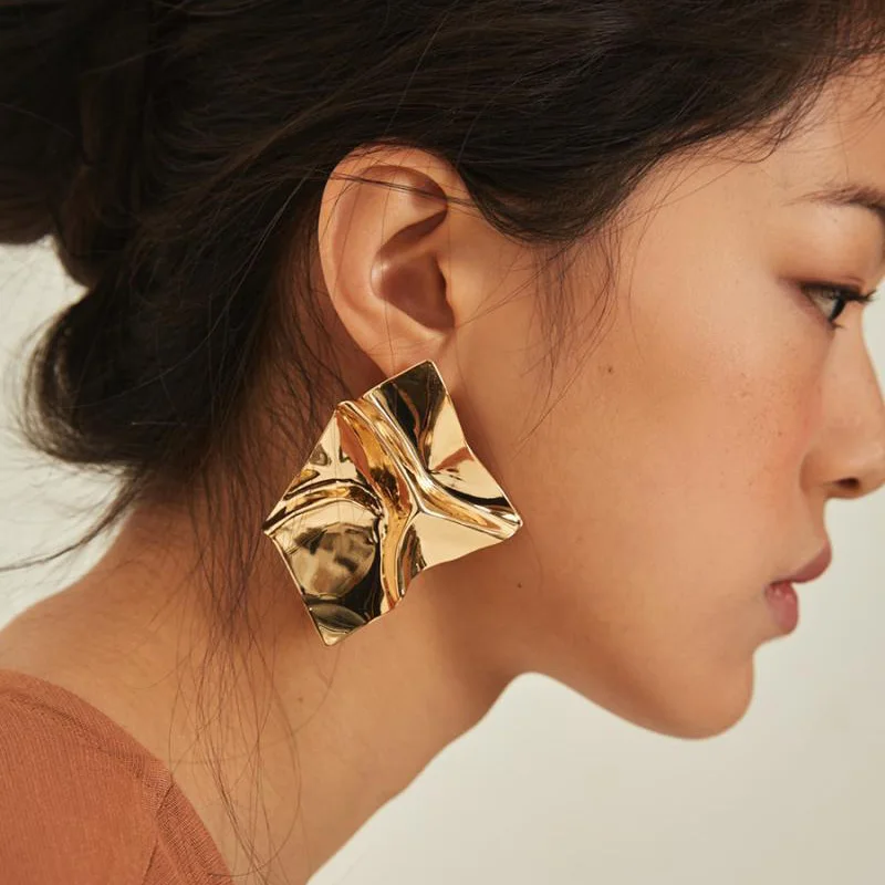 RAVIMOUR Punk Stud Earrings for Women Gold Silver Color Fashion Big Geometric Oversize Irregular Earing Jewelry Maxi Ear Party
RAVIMOUR Punk Stud Earrings for Women Gold Silver Color Fashion Big Geometric Oversize Irregular Earing Jewelry Maxi Ear Party