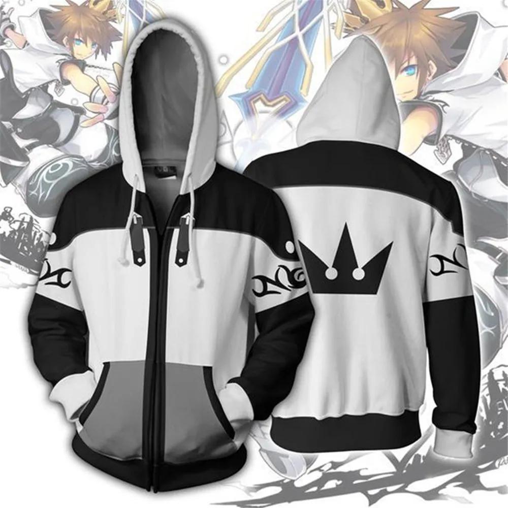 Cosplay Kingdom Hearts sora Sweatshirts European and 3D Printing zipper Jacket Hooded sweater coat tops Costume adult men women
Cosplay Kingdom Hearts sora Sweatshirts European and 3D Printing zipper Jacket Hooded sweater coat tops Costume adult men women