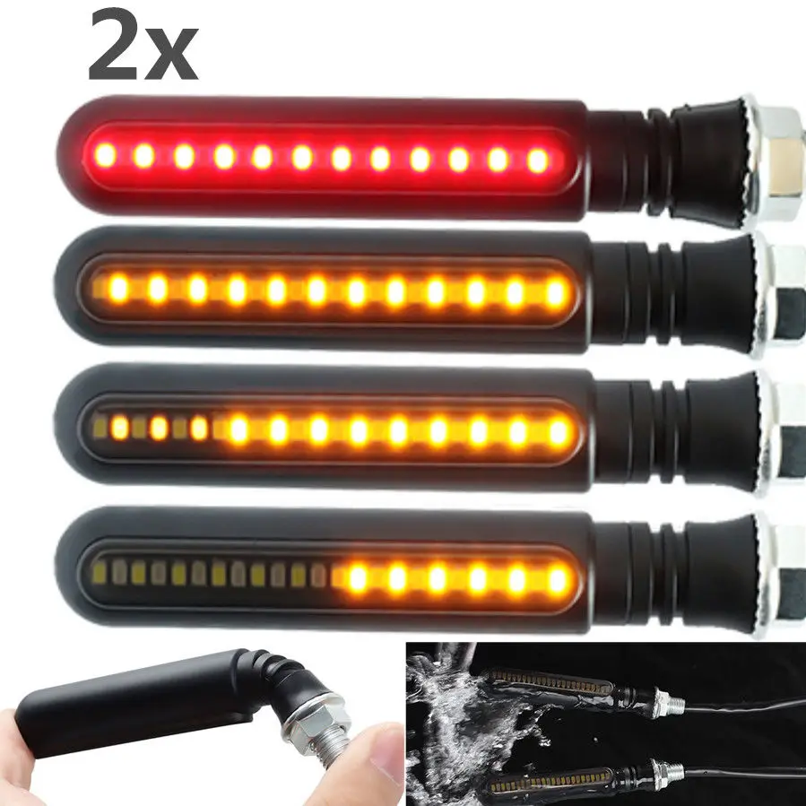 Motorcycle Scooter Dynamic LED Signal Indicator Blinker+Red Rear Strobe Light fast flashing Motorcycle Flowing turn signal light
Motorcycle Scooter Dynamic LED Signal Indicator Blinker+Red Rear Strobe Light fast flashing Motorcycle Flowing turn signal light