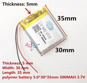 Liter energy battery 503035 500mAh 3.7V driving recorder head Dai Bluetooth headset speaker rechargeable batteries
Liter energy battery 503035 500mAh 3.7V driving recorder head Dai Bluetooth headset speaker rechargeable batteries