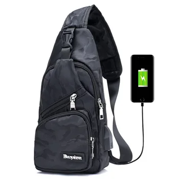 New Men Women Camouflage Chest Bag USB Charging Male Boys Crossbody Bag mochila Travel Daypack Casual Office Messenger Bag Pack
New Men Women Camouflage Chest Bag USB Charging Male Boys Crossbody Bag mochila Travel Daypack Casual Office Messenger Bag Pack